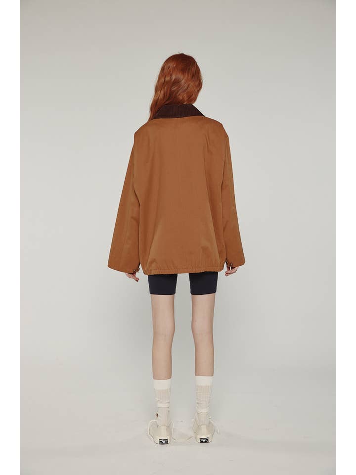 Brown Cotton worker jacket for wholesale on Faire15