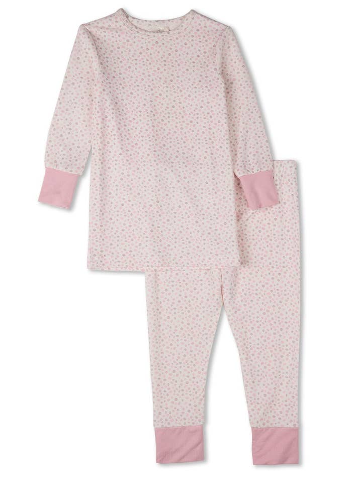 Conjunto de pijama para niños de 2 piezas "Manchas abstractas" mezcla de rayón para venta al por mayor de MiniMoi by MeMoi