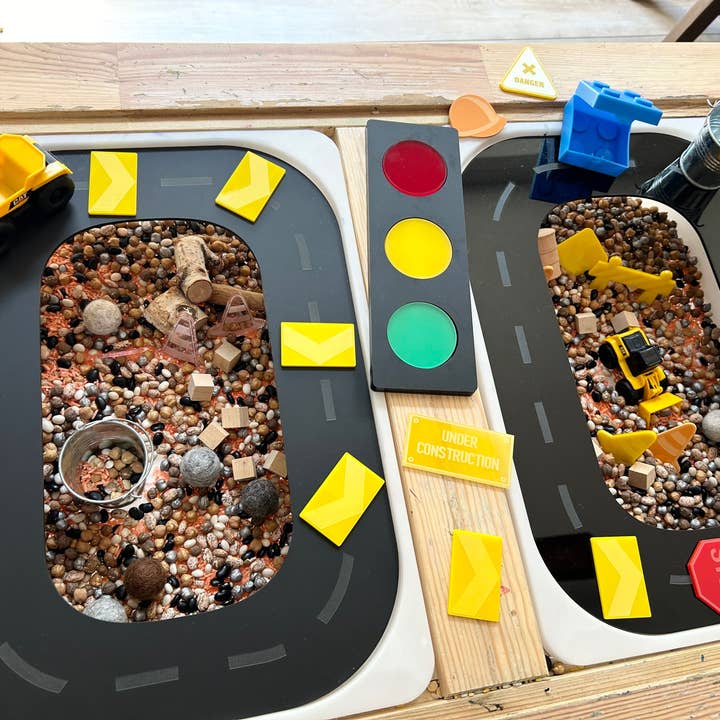 Stars and Sensory - Wholesale Toy Set - Kids - Large Construction Road & Train Flisat Insert