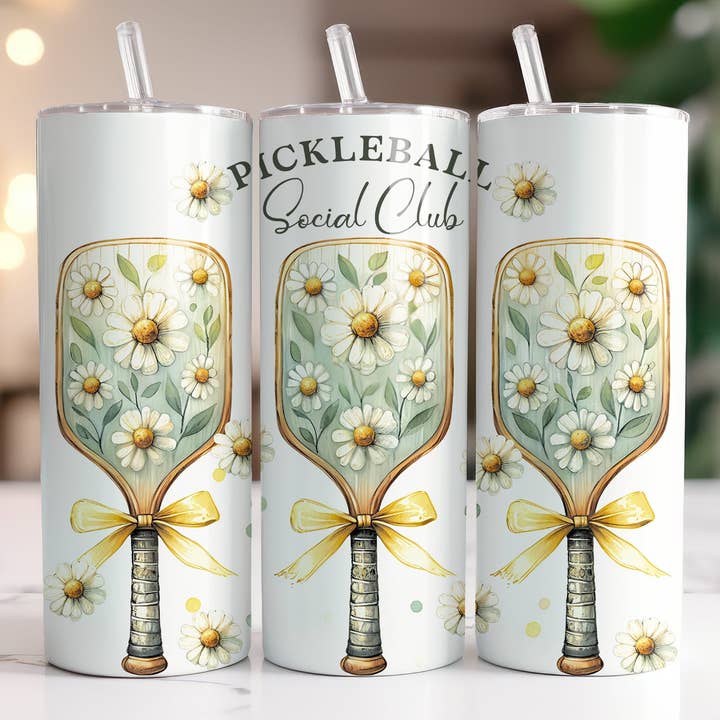 Pickleball Social Club 20 oz Sublimatie Beker voor wholesale door Magnolia On Main LLC