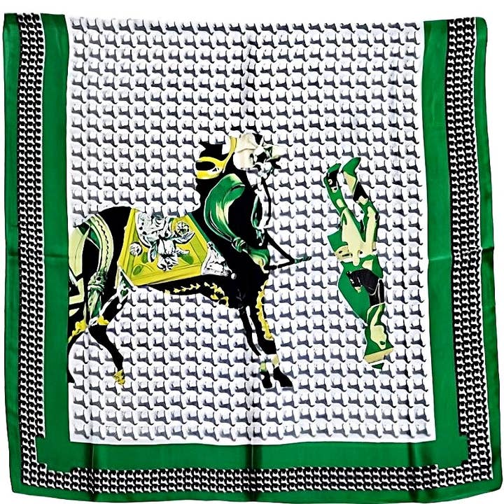 Diacly - Wholesale Scarf – Women's - Equestrian Horse Pageant Silky Rectangle Scarf2