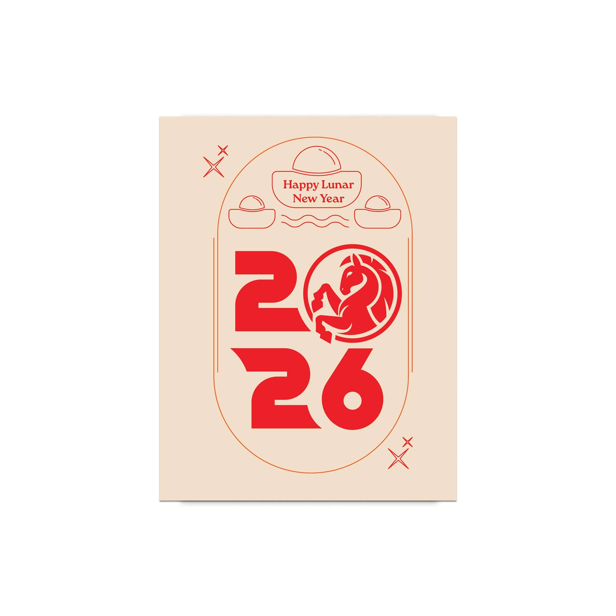 Cute Asian Cards - Wholesale New Year's Card - Horse with Ingot Gold Chinese New Year Cards | Lunar Asian Greetings2