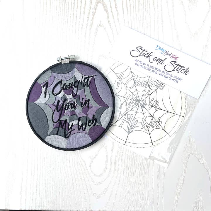 Ti ho beccato nella mia rete, motivo da ricamo Stick and Stitch per la vendita all'ingrosso da parte di Diving Head First