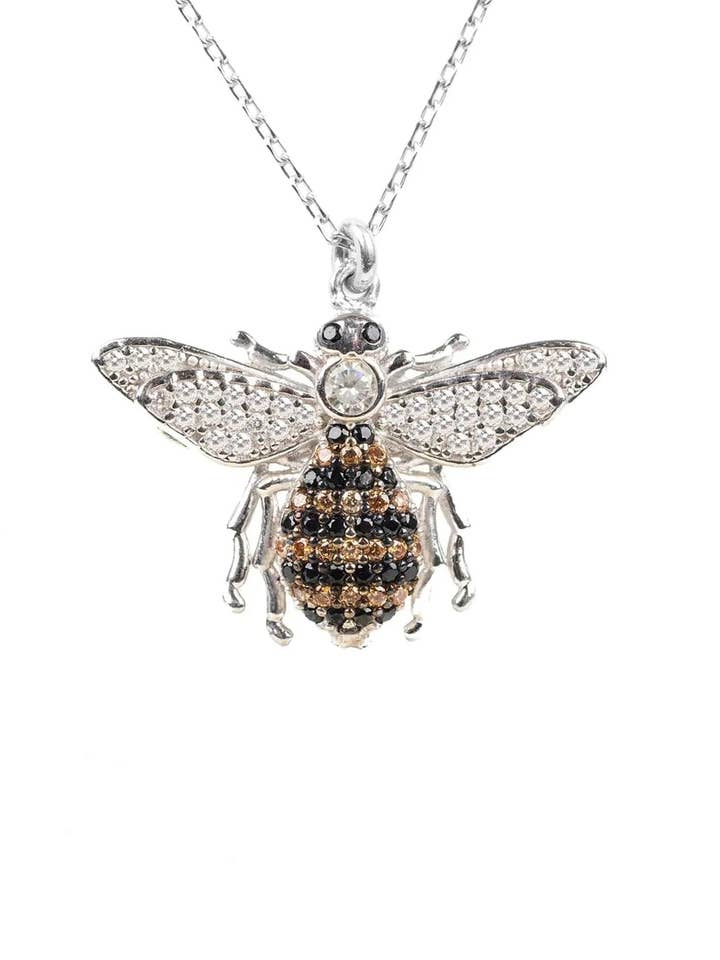 Pendentif Honey Bee en argent pour la vente par Latelita
