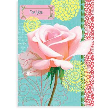 Pink Rose Card for wholesale by 23rd Day Paper Goods
