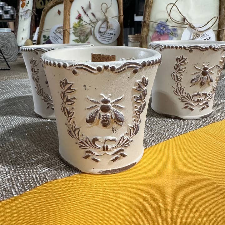 Brown's Creek Honey Farm - Wholesale Jar/Filled Candle - Bee Planter Soy Candle1