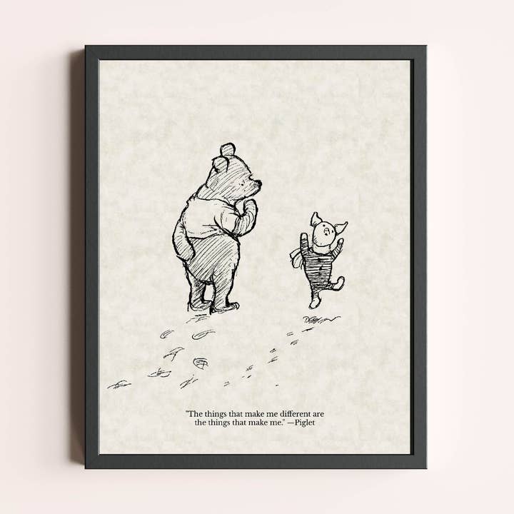 The things that make me... Winnie the Pooh Quote Print for wholesale by Damon D Chan