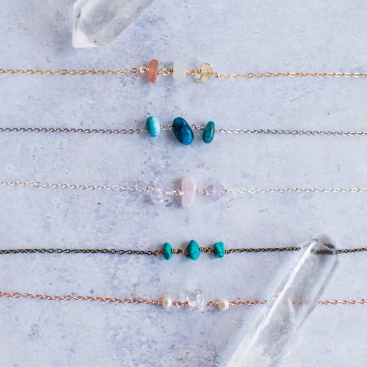 Luna Tide - Wholesale Beaded Bracelet - Custom Gemstone Beaded Chain Bracelet7