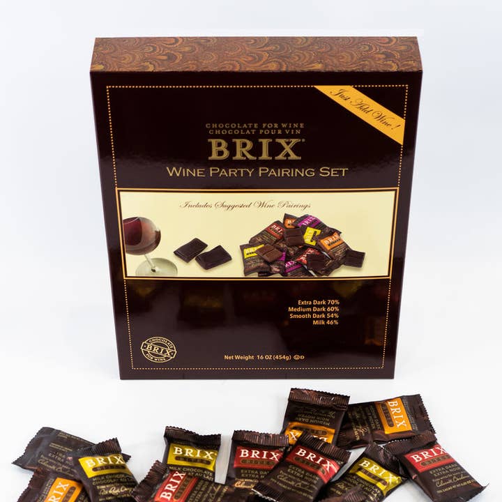 Brix Chocolate - Wholesale Chocolate box - Brix Bites Wine Party Gift Set