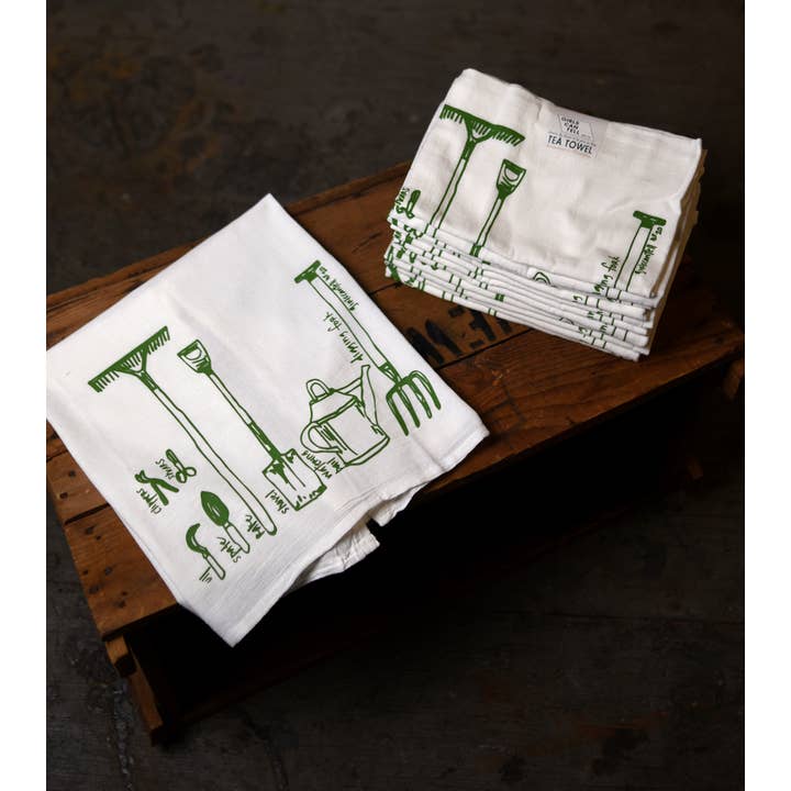 Girls Can Tell - Wholesale Tea Towel - Garden Tools Tea Towel | kitchen | flour sack | dish towels2