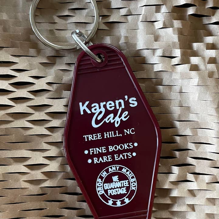 Motel Key Fob - Karen's Cafe (One Tree Hill) for wholesale by The 3 Sisters Design Co.