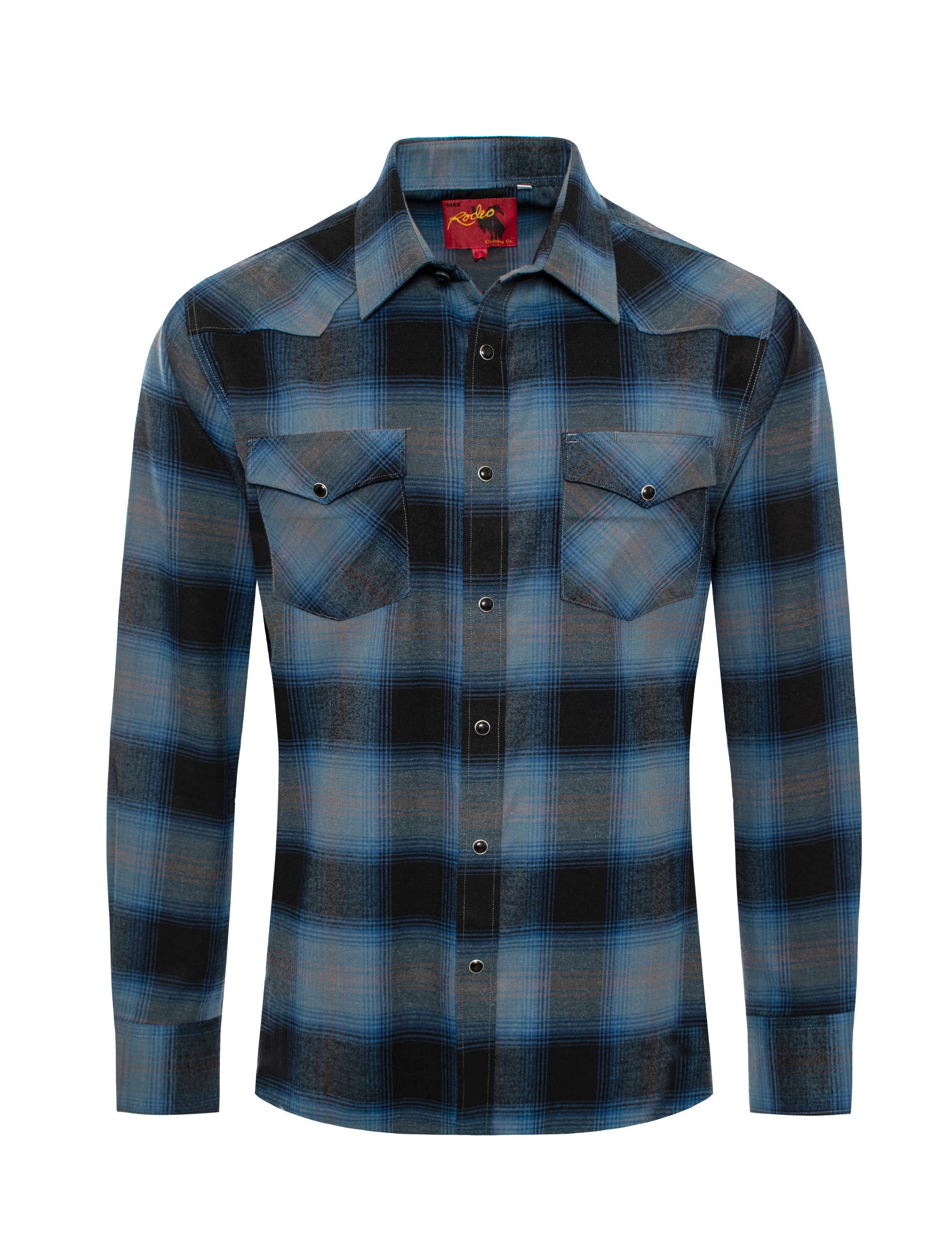 Rodeo Clothing - Wholesale Button Down Shirt - Men's - Men's Western Long Sleeve Flannel Shirts With Snap Buttons5