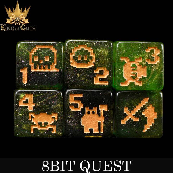 DNDDICE.COM - Wholesale Dice - 8BIT Quest - 11 Dice Set5