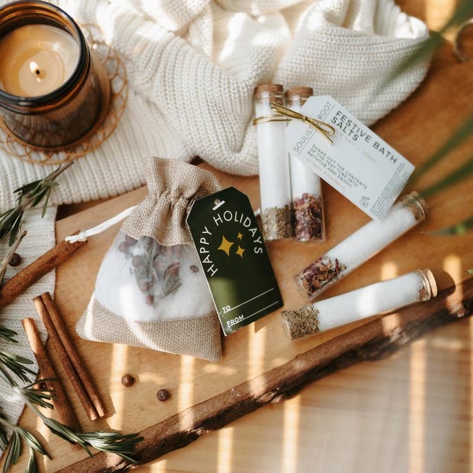 Soulistic Root - Essential Oils & Self Care Gifts - Wholesale Bath Salts - Festive Bath Soaks -Stocking Stuffers & Christmas Ornaments