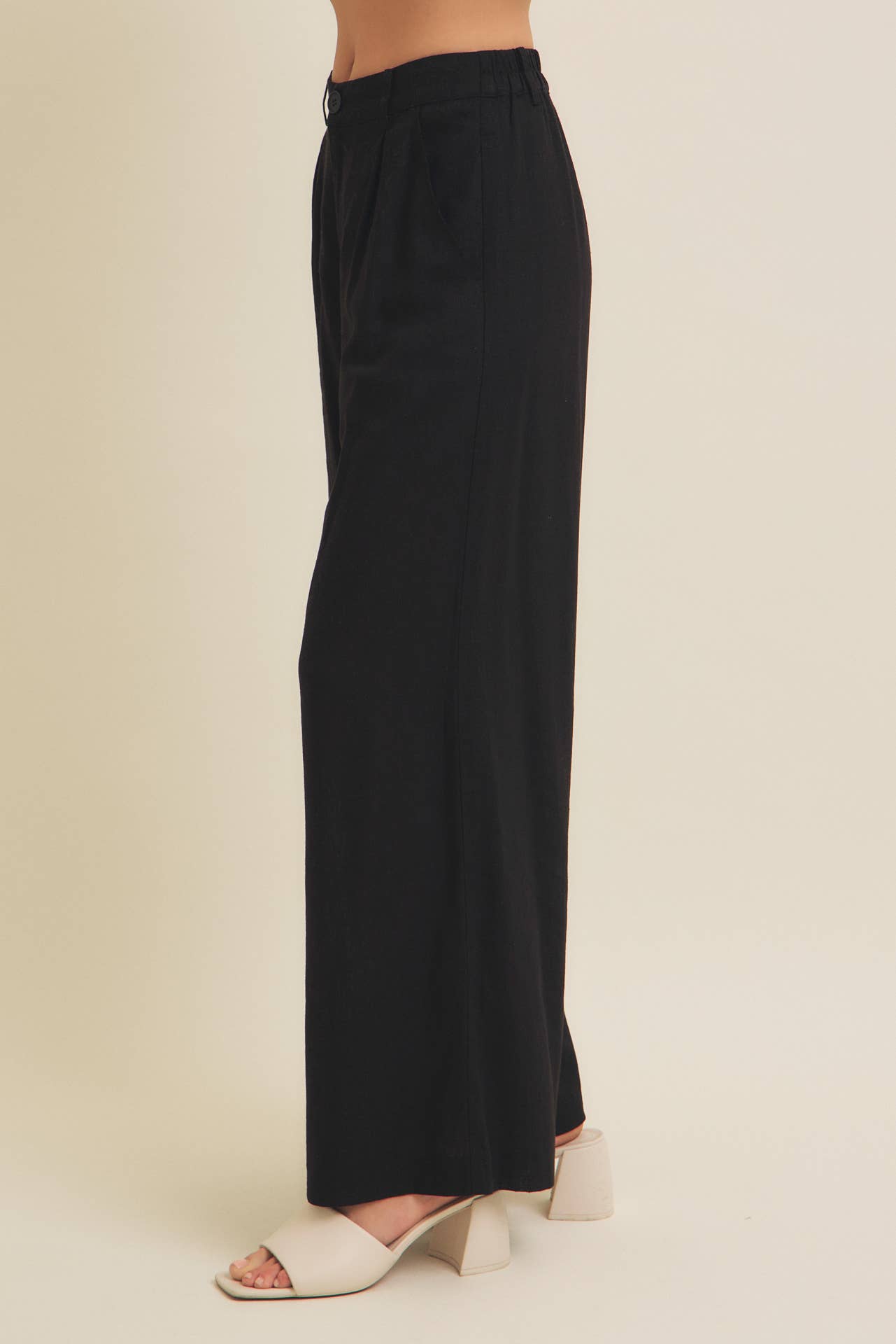 in february - Wholesale Pants - Women's - MINIMALIST MUSE DRAPEY WIDE-LEG LINEN TROUSERS20