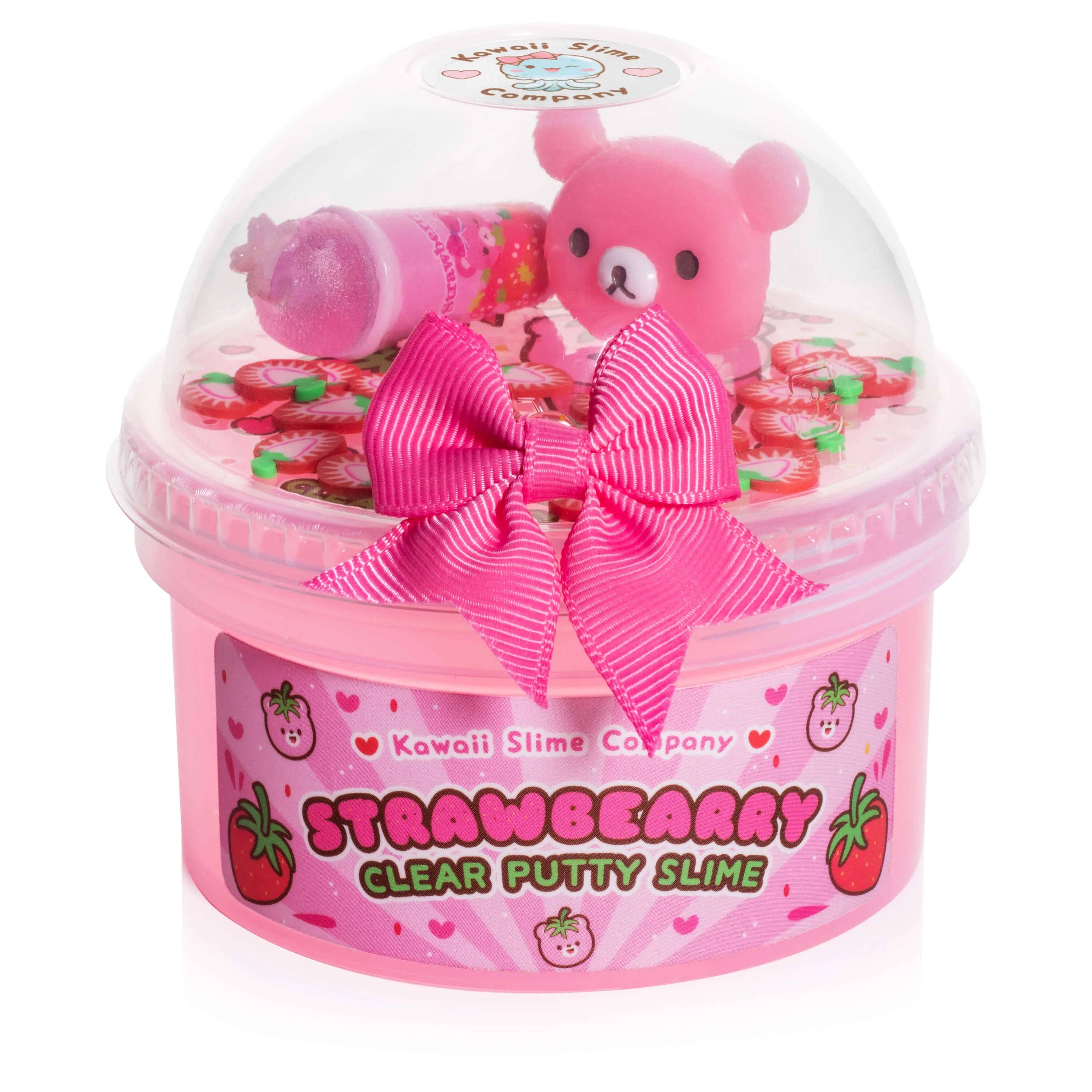 Janice Set - Strawberries Mini - Pink organic underwear set with