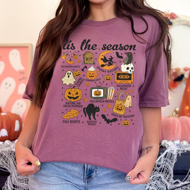 'Tis The Season Halloween Colagem Transferência de Calor DTF por atacado de Trendy Transfers