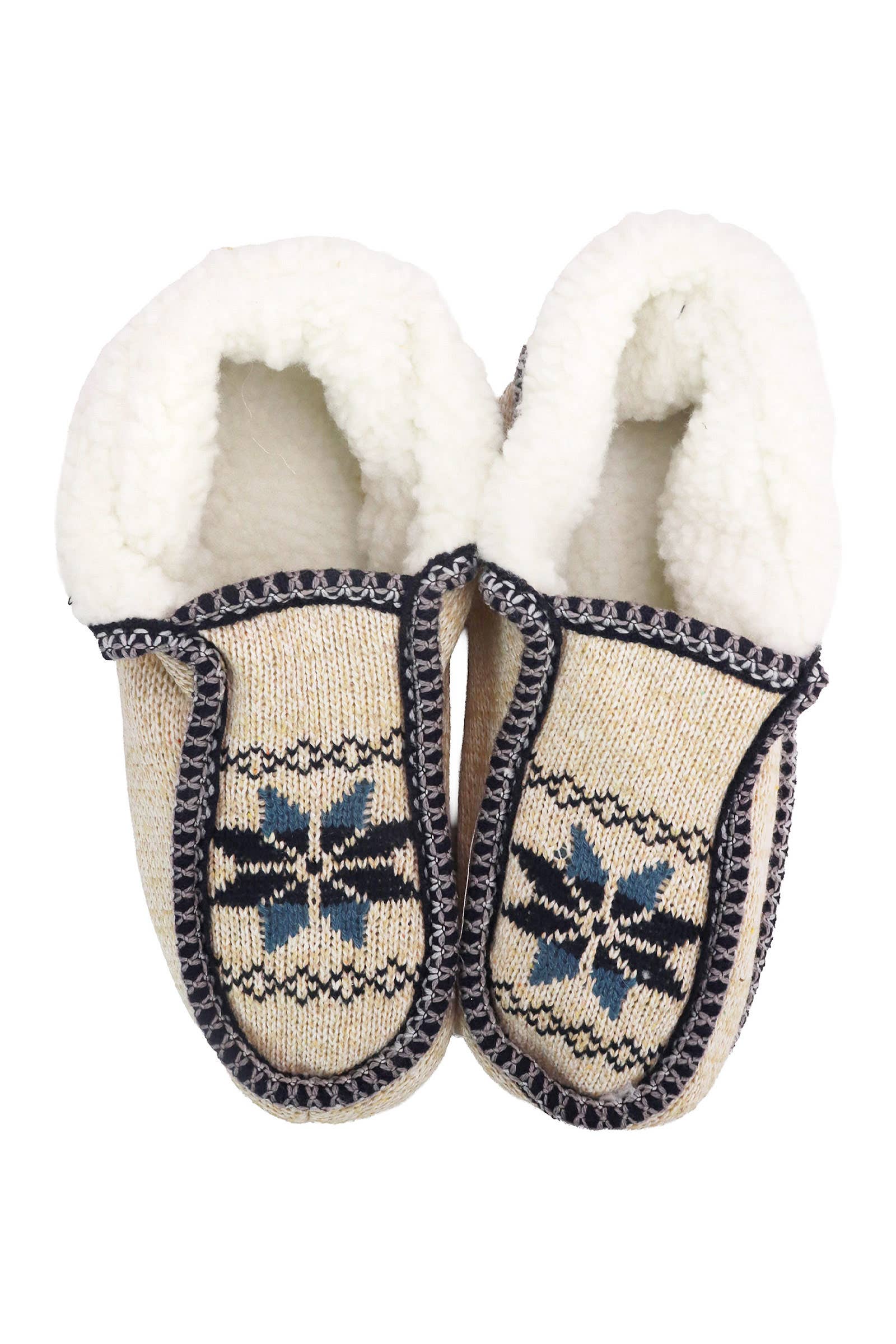 ASSORTITI Pantofole Mocassino Foderate in Pile con Fiocchi di Neve Intessuti in vendita all'ingrosso su Faire11