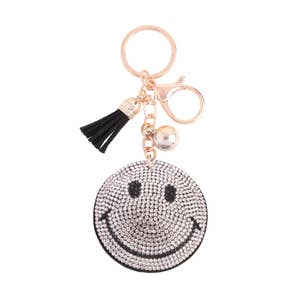 Iron Orchid Studio Smiley Face Flower Keychain