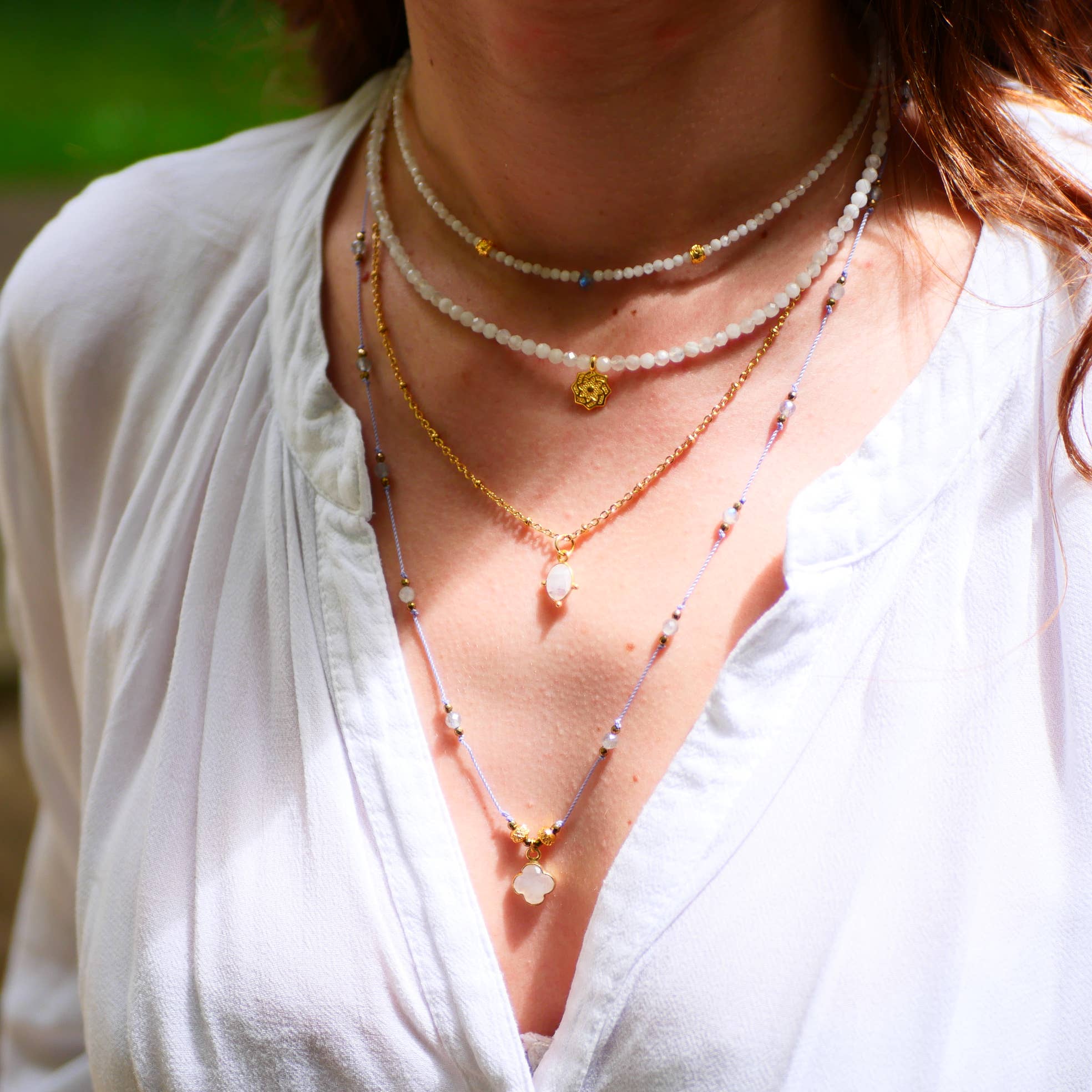 GINANDGER – Engroshandel Halskæde med vedhæng – UBIKA HALSKÆDE MED VALG AF FARVE OG STEN7