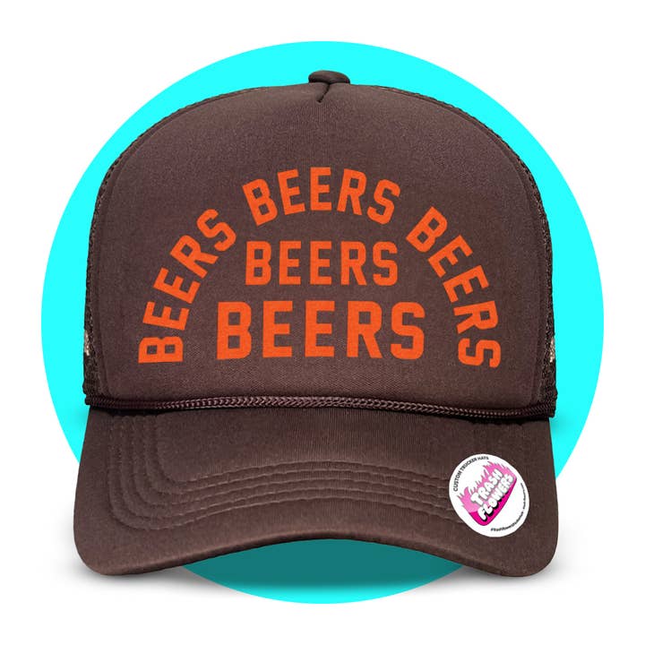 Trash Flowers Trucker Hats - Wholesale Trucker hat – Unisex - Beers Beers Beers Trucker Hat5