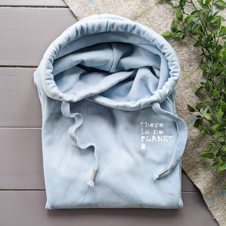 THERE IS NO PLANET B COWL NECK HOODY for wholesale by Tiny Tortle