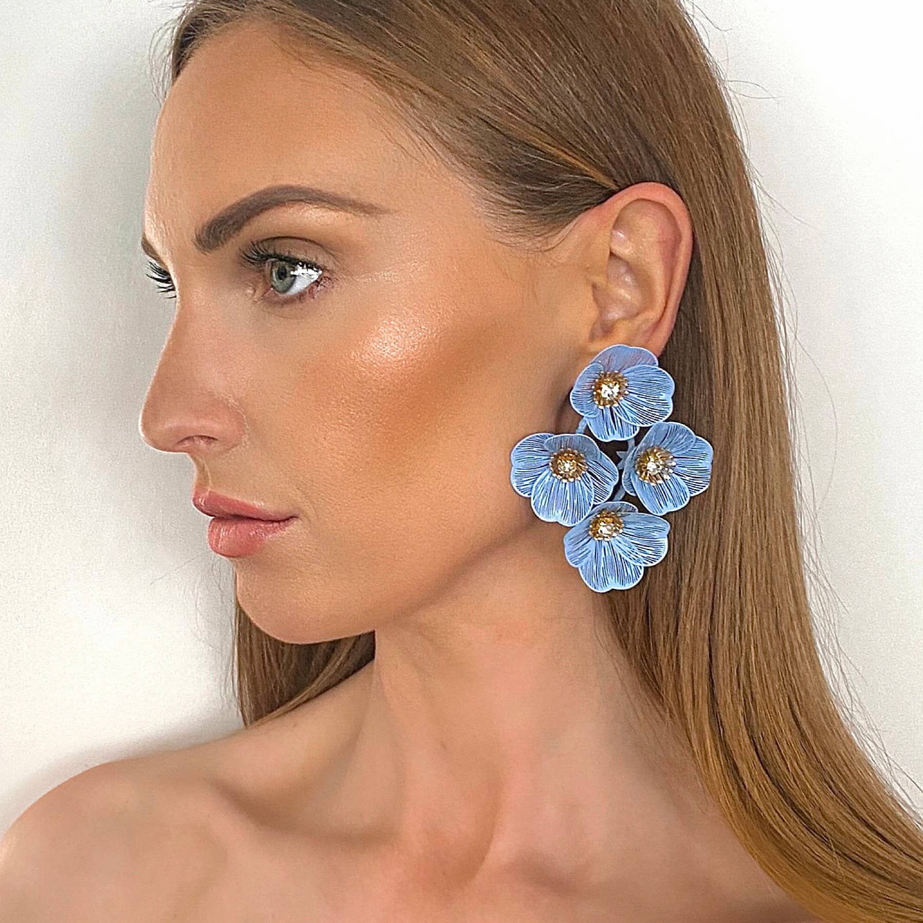 Nicholls Jewellery - Wholesale Dangle Earrings - Large Statement Oh Baby Blue Earrings2