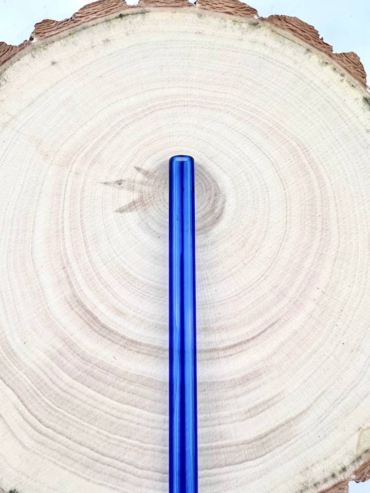 Ljusblå GLASSTRÅ - Ljusblå sugrör | Återanvändbara sugrör | Miljövänliga sugrör | Tumbler-sugrör | Färgade sugrör | Glasstrå | Cocktail-sugrör för wholesale av Luv4erth