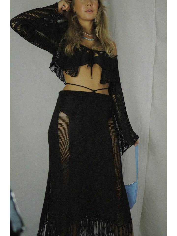 Love and Light The Label - Wholesale Skirt – Women’s - Ladder Maxi Skirt5