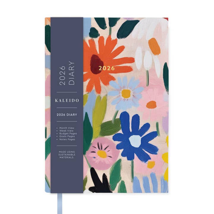 2026 Gouache Floral Diary (A5) (12639) for wholesale by Ohh Deer UK + EU