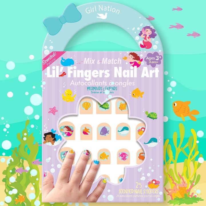 The Piggy Story - Wholesale Nail art/decal - Lil' Fingers Nail Art Stickers- Mermaids & Friends1