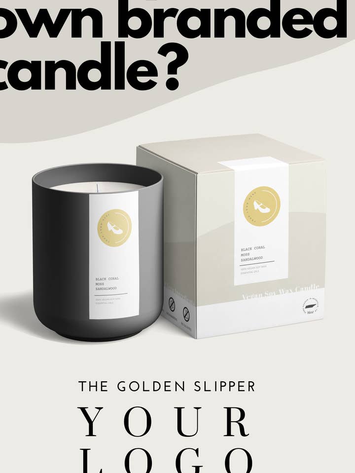*CANDELA A MARCHIO PRIVATO* 10oz. Candela a Marchio Privato per la vendita all'ingrosso da parte di The Golden Slipper