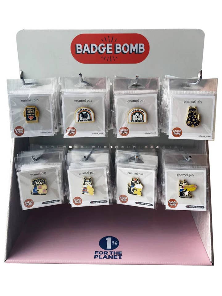 Espositore da banco con ganci per appendere * Spille * per la vendita all'ingrosso da parte di Incognito