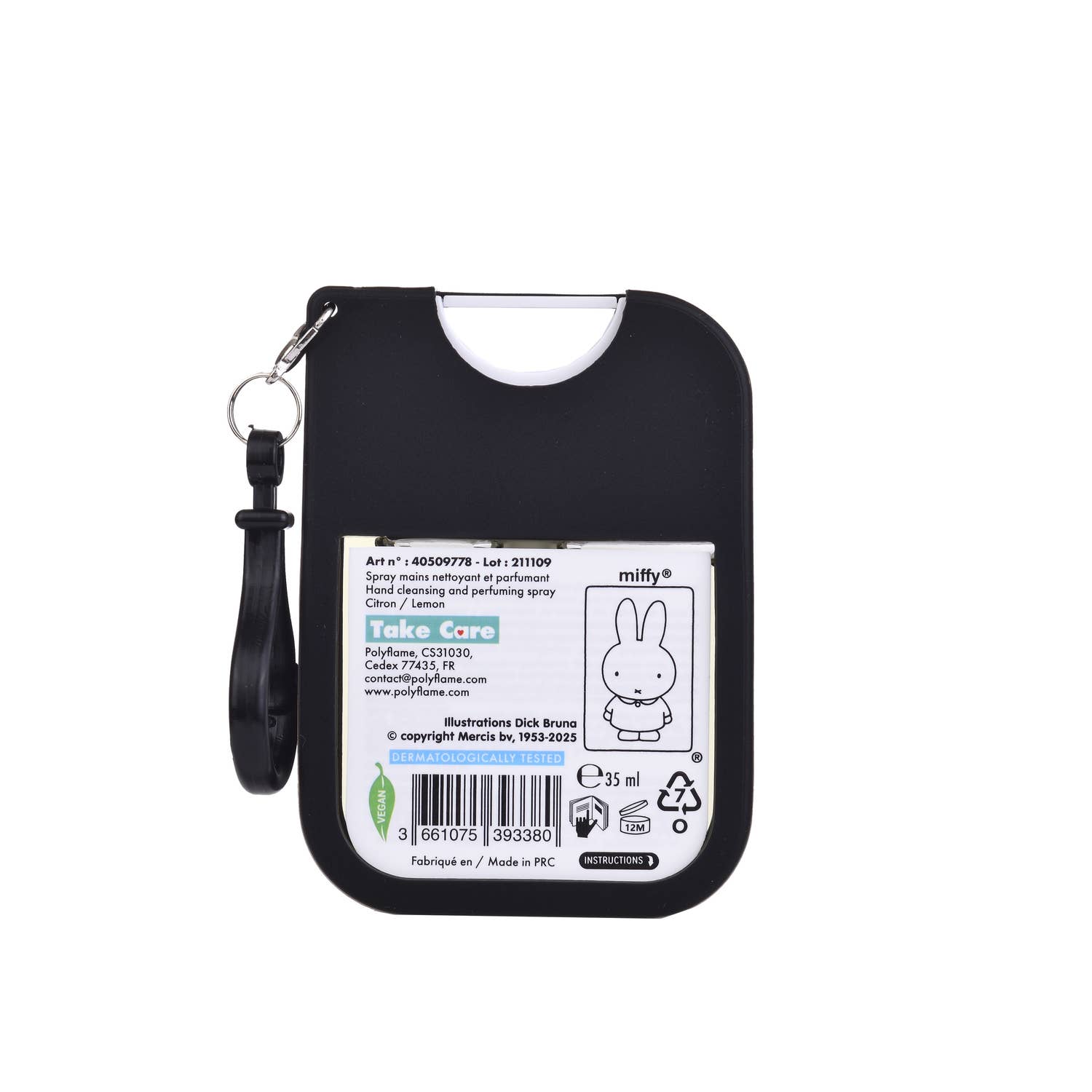 Takecare - Wholesale Hand Sanitizer - Lemon Cleaning Hand Spray and Miffy Silicone Case - 35ml3