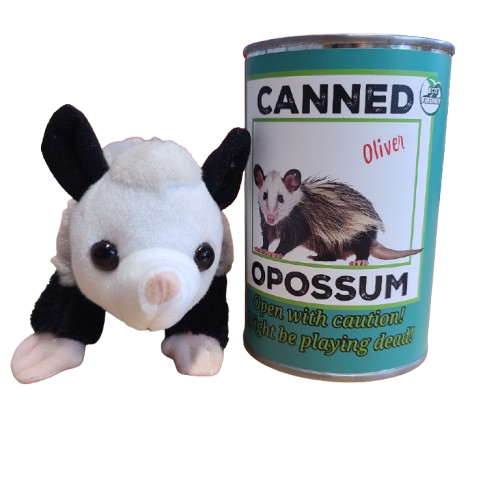 Canned Gifts – Engroshandel Plyslegetøj - Børn og baby – Oliver den konserverede opossum | Udstoppet dyreplys m/vittigheder7