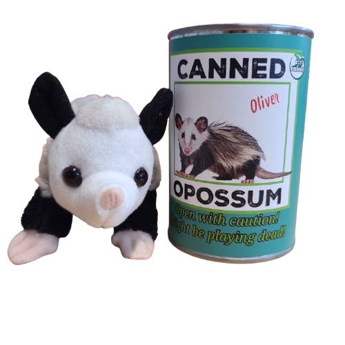 Canned Gifts - Vendita all'ingrosso Peluche - Bambini e neonati - Oliver l'opossum in scatola | Peluche di peluche con scherzi7