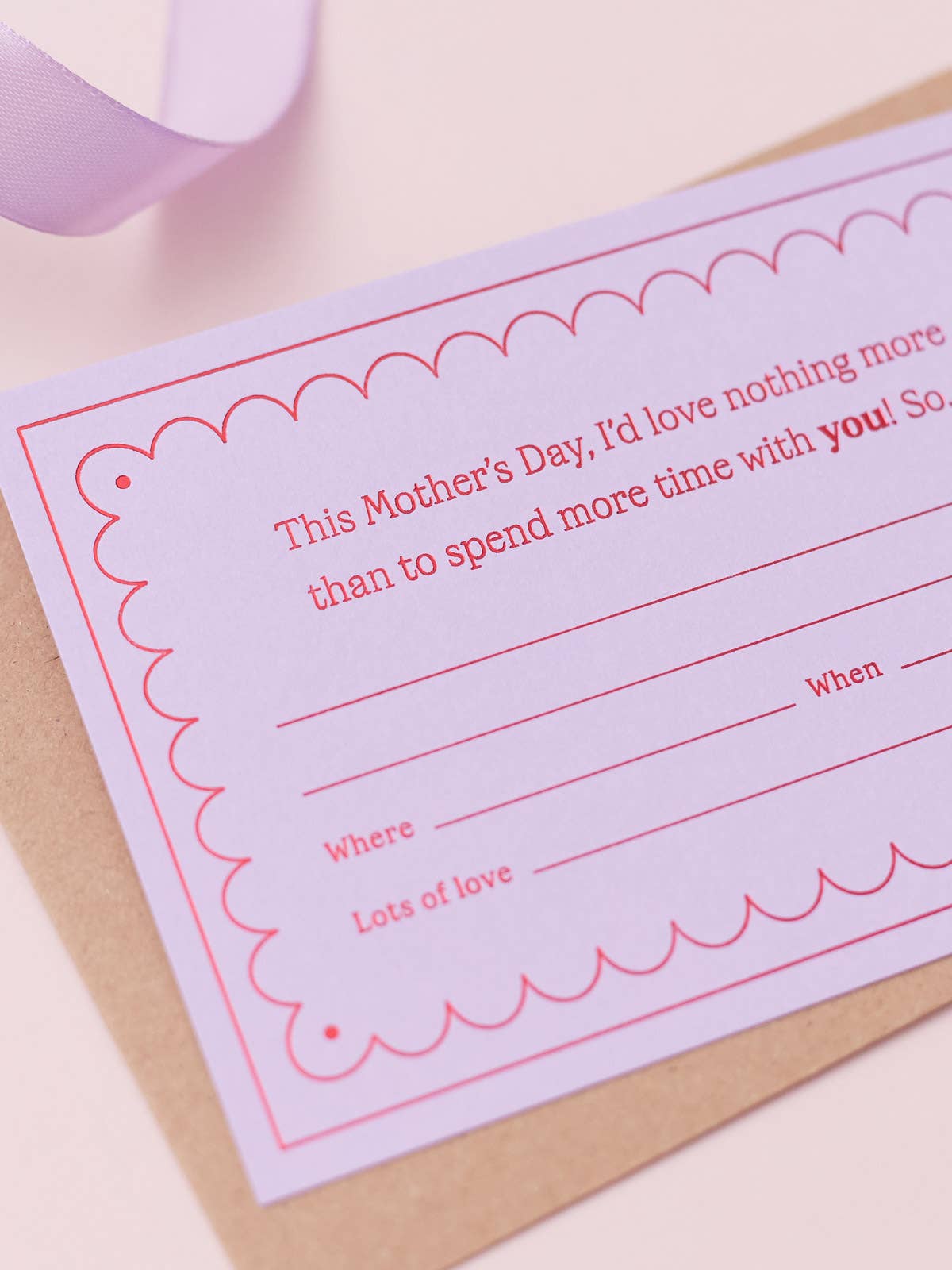 Another Loop - Wholesale Mother's Day Card - Mother’s Day Gift Voucher | Blank Ticket | Card For Mum2