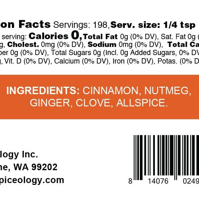 Spiceology - Wholesale Dried Spice Mix - Pumpkin Spice | Glass Jar1