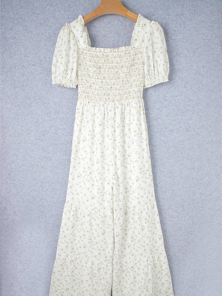 Macacão Ella com Mangas Curtas Bufantes por atacado de Poppy Lee Lane