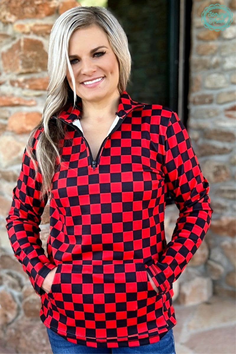 Sterling Kreek - Wholesale Sweatshirt - Women's - Pep Rally Pullover - Red & Black3