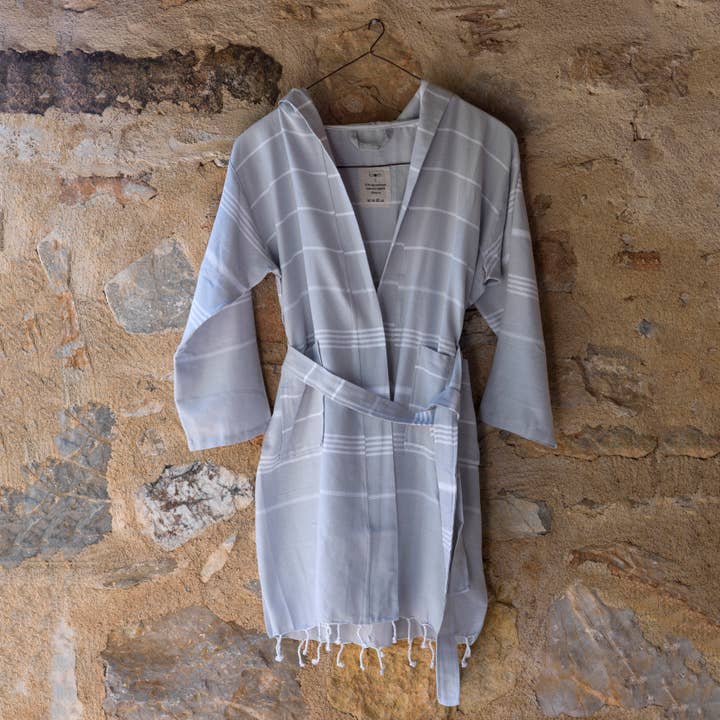 Long Classic Hooded Bathrobe for wholesale by loom.ist