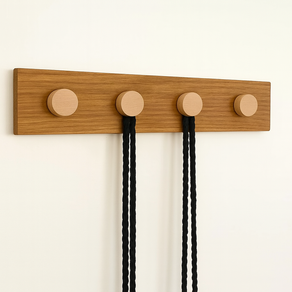 Atelier HM Design - Wholesale Wall Hook - Bathroom wall hook, natural wood holder, 20 inches0