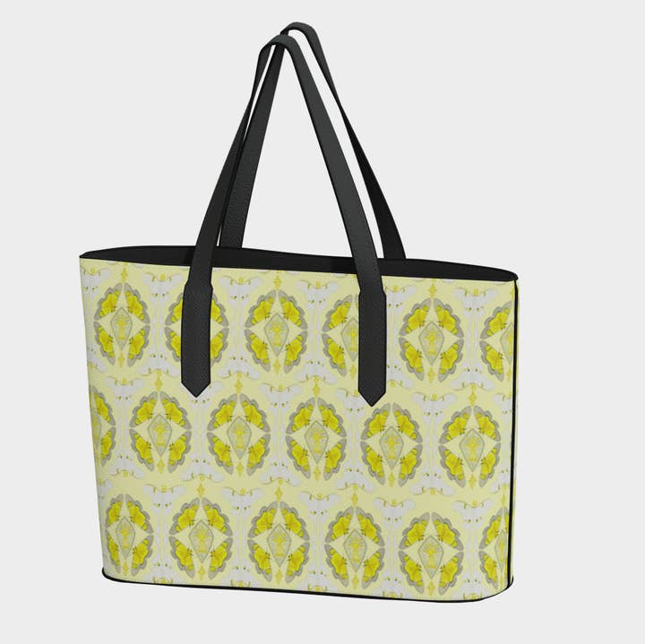 Luna Moth Cottagecore Vegan Leather Tote Bag Purse for wholesale by RiverWood Forest