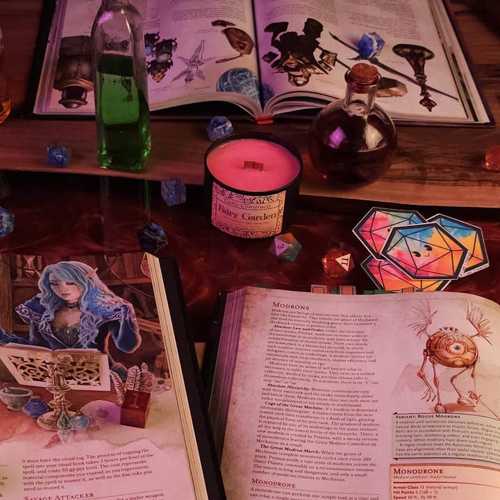 Curio Constructs - Wholesale Jar/Filled Candle - Fairy Garden | Fantasy Soy Wax Wood Wick Candle1