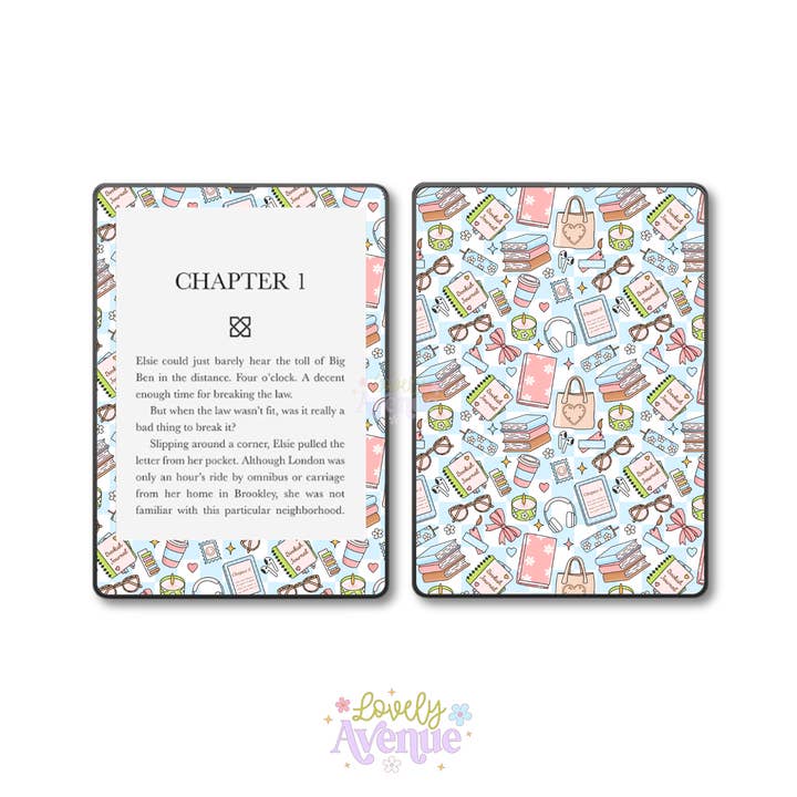 Bookish Essentials - E-Reader Skin for wholesale by Lovely Avenue