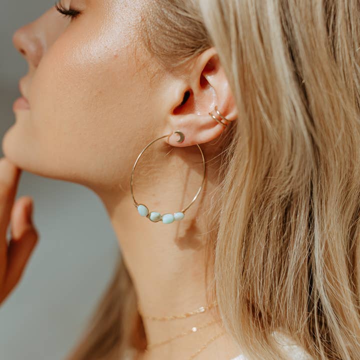Token Jewelry - Wholesale Stud/Post Earrings - Tiny Moon Studs in 14k Gold Fill or Sterling SilverÂ