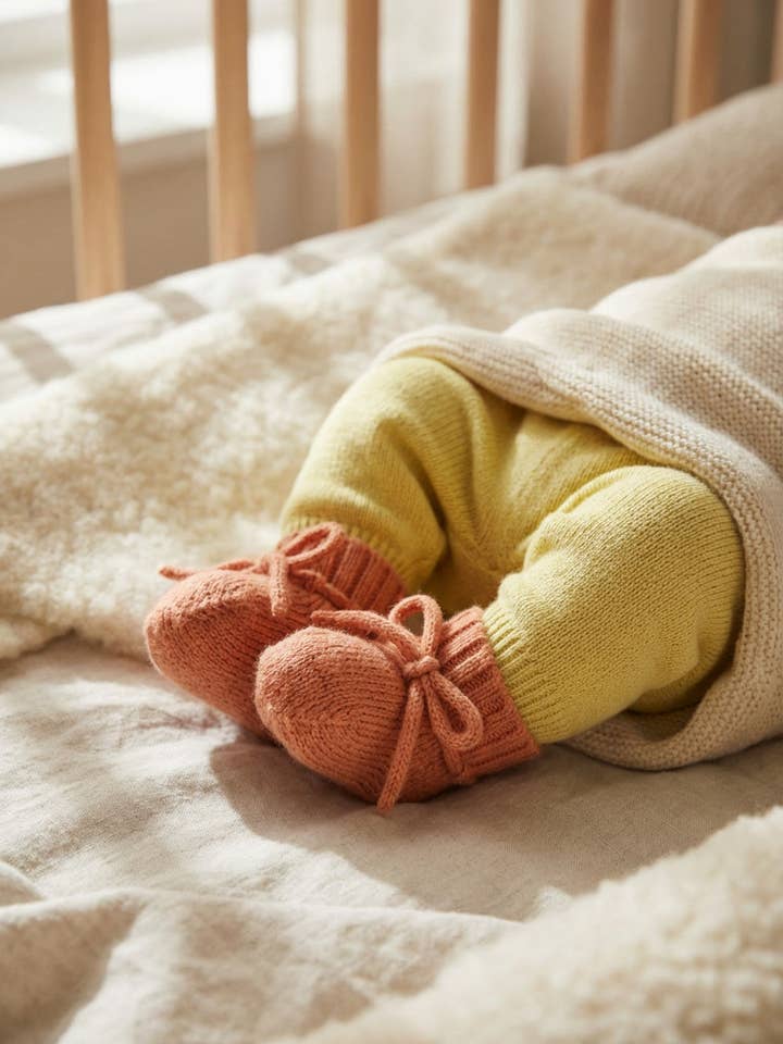 Calcetines para bebé / Calcetines para recién nacido - Lana merina - Melocotón Fuzz para venta al por mayor de Lille Barn