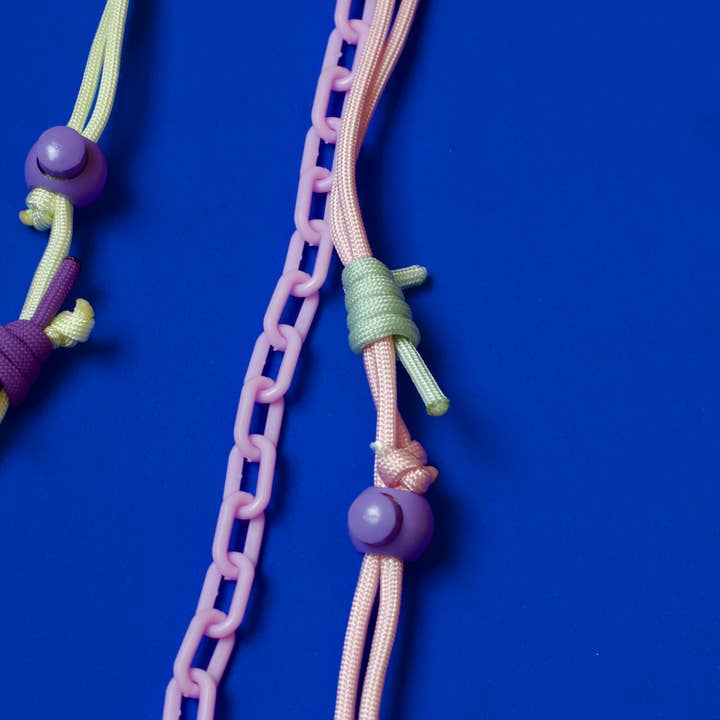 Adjustable Key Chain or Bag Strap - Pastel Pink & Lilac for wholesale by Pikto3000