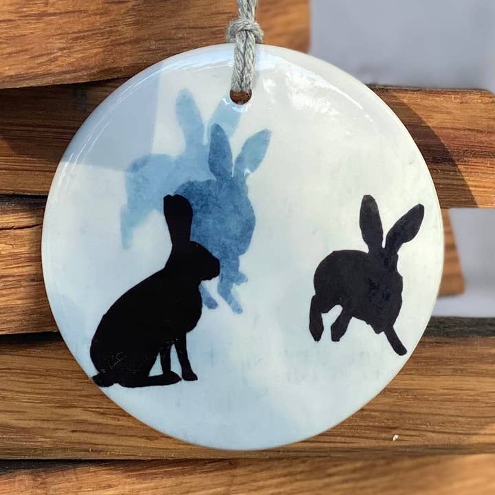 DECORAZIONE: lepri II per la vendita all'ingrosso da parte di Sandra Vick