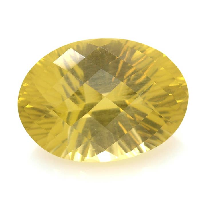 Scacchiera concava citrino taglio ovale 44.97 ct per la vendita all'ingrosso da parte di Naturjoya